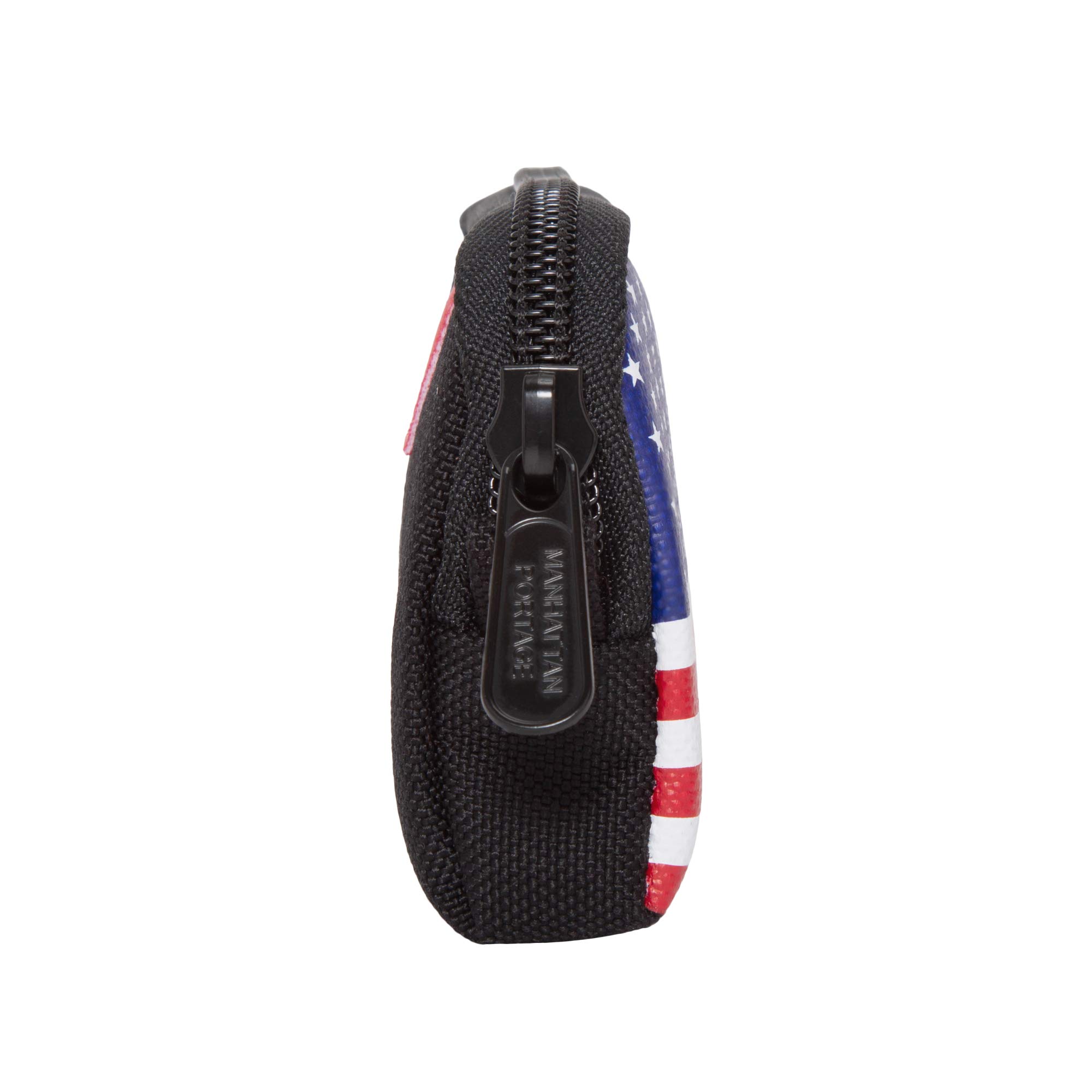 Manhattan Portage Stars and Stripes Coin Purse Black With Zipper Closure Pouch Eclectic Colors Credit Card ID Card Jewelry Keys Water Resistant Gift 1000D CORDURA® Everyday Carry (Black) - Image 4