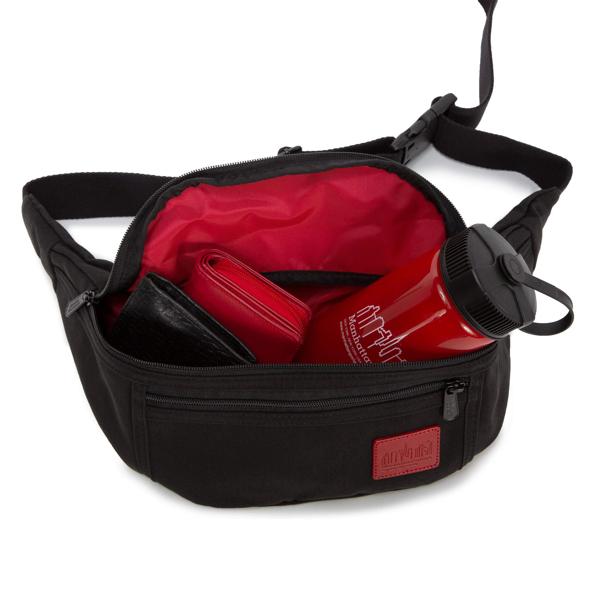Manhattan Portage Waxed Nylon Alleycat Waist Bag Lightweight Water-Resistant Crossbody & Hip Pack for Commuters, College & Travel (Black) - Image 7